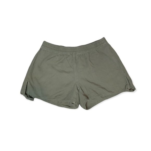 MADEWELL Hunter Green SO SOFT Cotton Side Tie Elastic Waist Shorts-Size Small - Picture 6 of 11